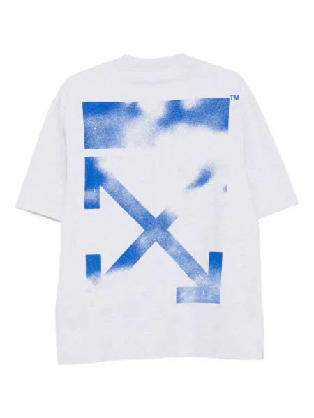 Tricou Off-white cu decolteu rotund scurt alb
