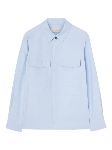 Ленен ленена риза Agnona синьо