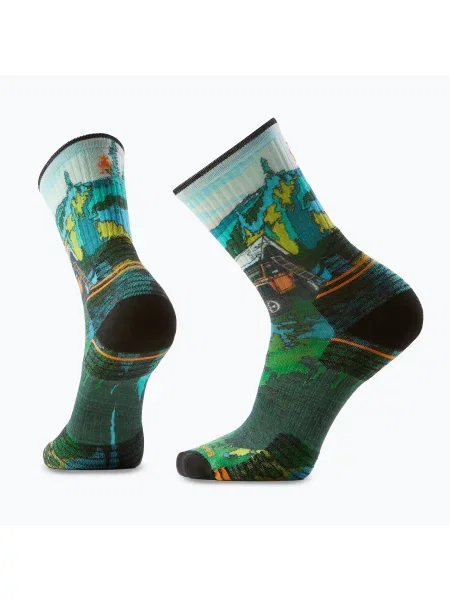 Шкарпетки Smartwool Hike Trail Trekker Print Crew winter moss