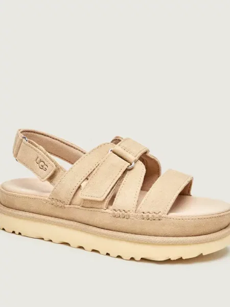 UGG Sandale GOLDENSTAR GLEAM | piele întoarsă bej