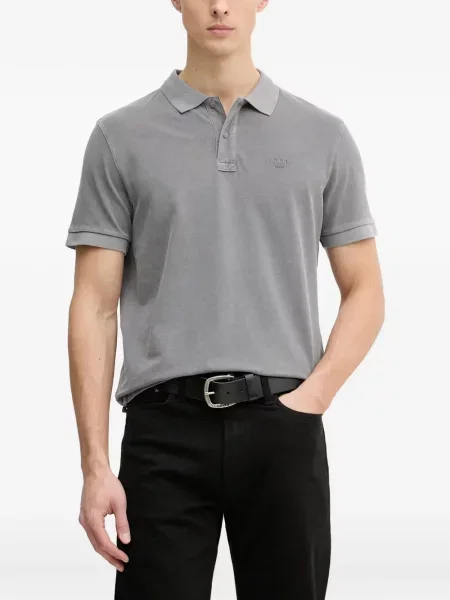 Tricou polo Joop! cu broderie gri
