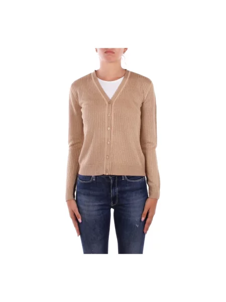 Lniany sweter Ralph Lauren brązowy