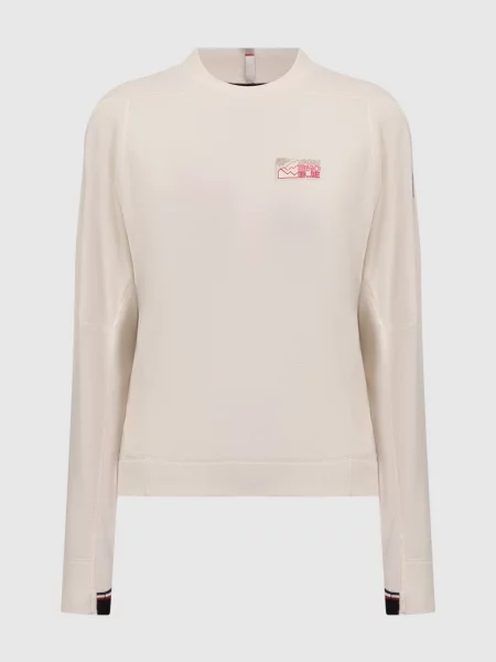 Джемпер з нашивкою логотипа Moncler Grenoble білий