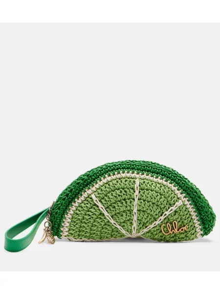 Geantă plic Chloé verde