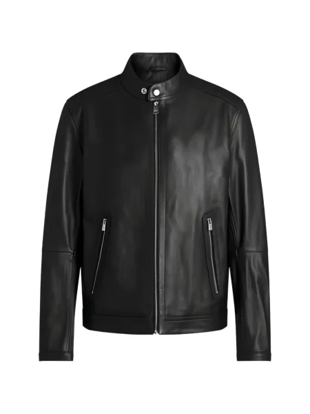 Geanta de piele Boss negru