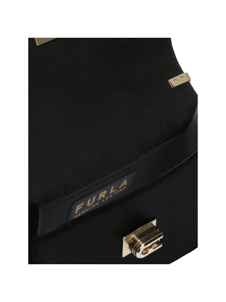 Furla torebka skórzana czarny