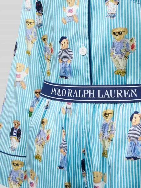 Piżama o kroju comfort fit z czystej bawełny model Iconic Bear' Polo Ralph Lauren