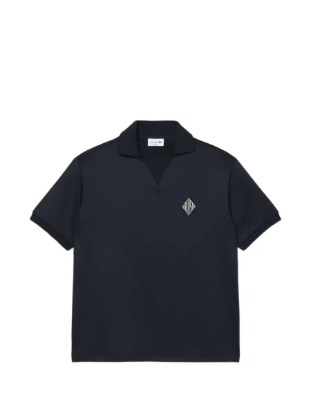 Polo Lacoste scurt negru