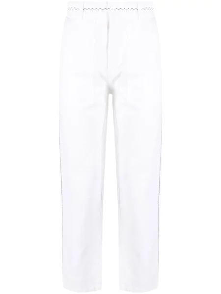 Hlače Nick Fouquet s vezom bijela