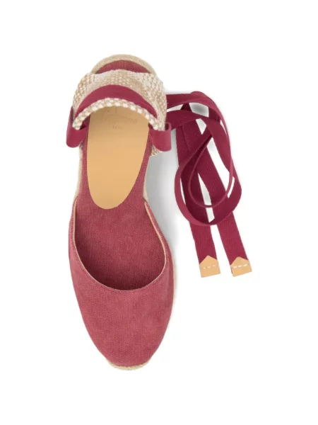 Espadrile Castaner cu pană roșu