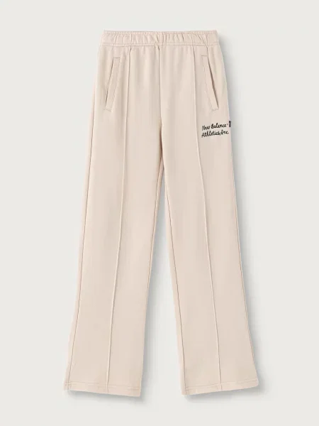 New Balance pantaloni de trening pentru copii cu bej
