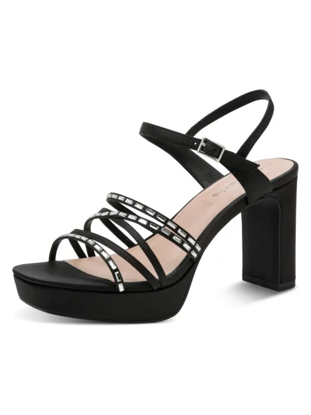 Tamaris Sandali s paščki črna