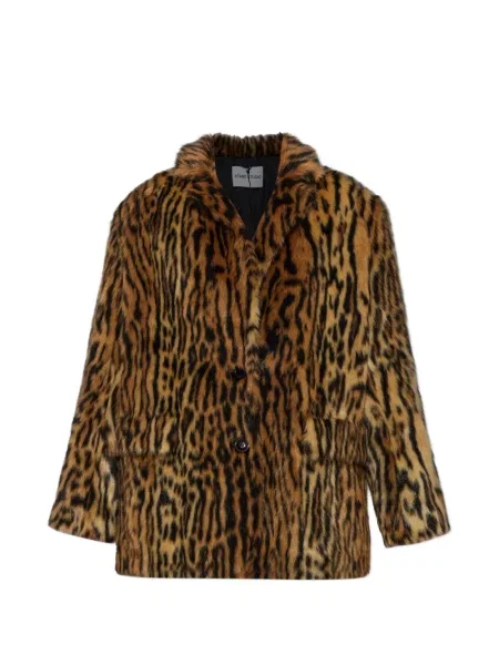 Palton Stand Studio cu imagine cu model leopard maro