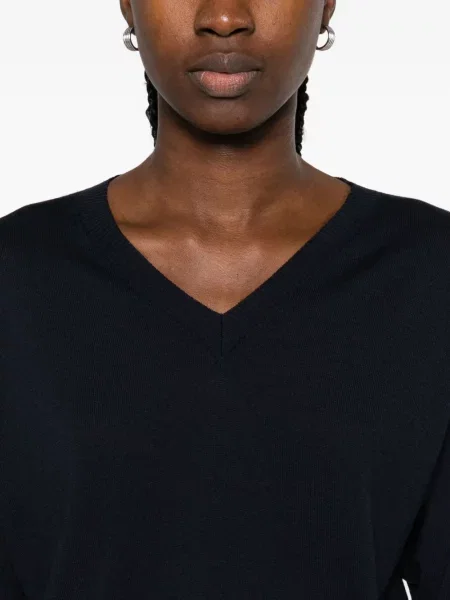 Pulover Eleventy cu decolteu în V albastru