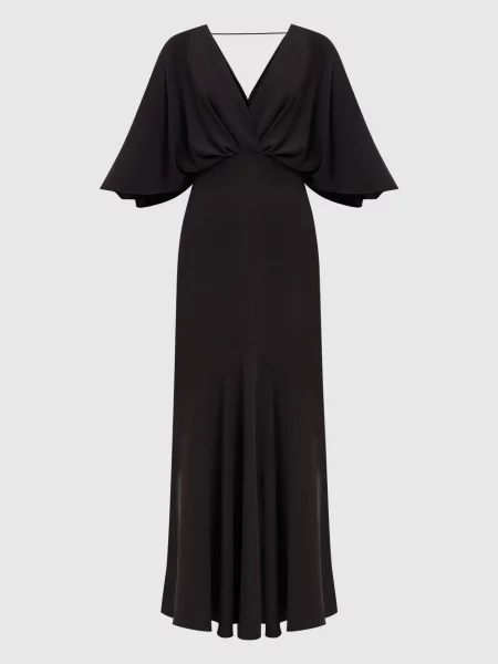 Сукня міді із шовком Agnona коричнева