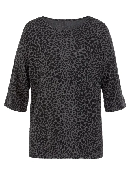 LASCANA Tricou gri metalic negru