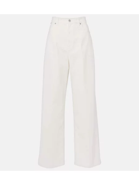 Jeansy Victoria Beckham z wysoką talią białe
