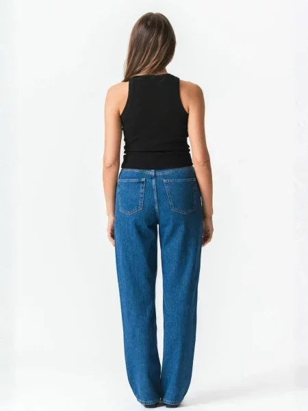 TEESHOPPEN Top Ribbed negru