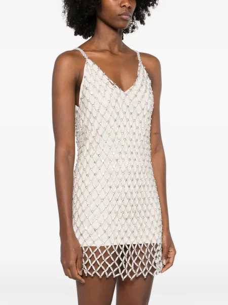Rochie mini Maje cu decolteu în V cu mărgele de costum