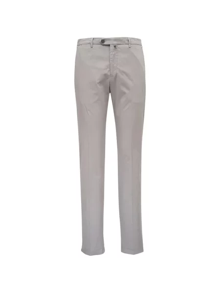 Pantaloni Kiton din poplin gri