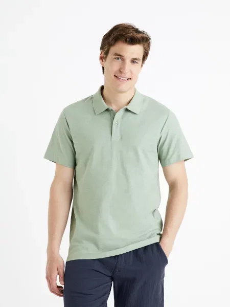 Поло тениска Celio сиво