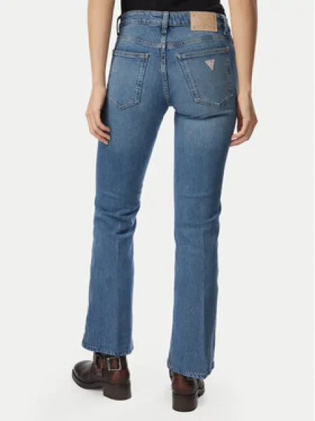 Guess Jeans hlače Bootcut Fit modra