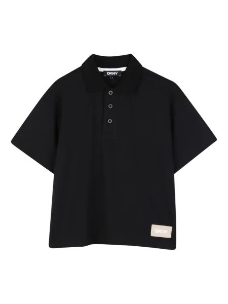 Koszulka polo dziecięca Dkny czarna
