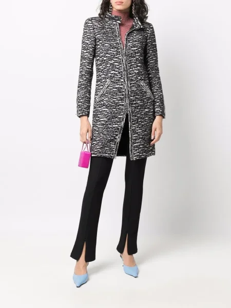 Bouclé bunda Chanel Pre-owned černá