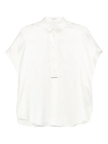 Cămașă Brunello Cucinelli scurtă alb