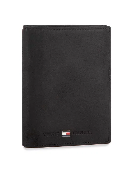 Tommy Hilfiger Πορτοφόλι Johanson N/S Wallet W/Coin Pocket Μαύρο λευκό