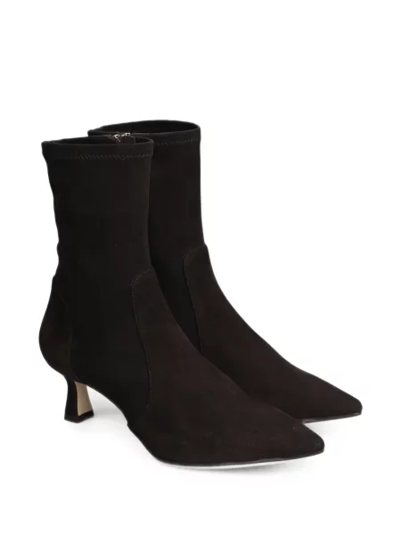 Botine The Seller din piele de căprioară maro