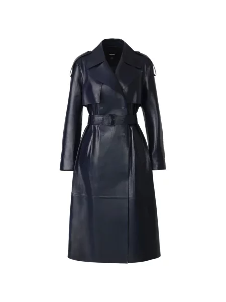 Palton Mackage din piele albastru