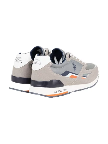 Sneakersy U.s Polo Assn. skórzane szare