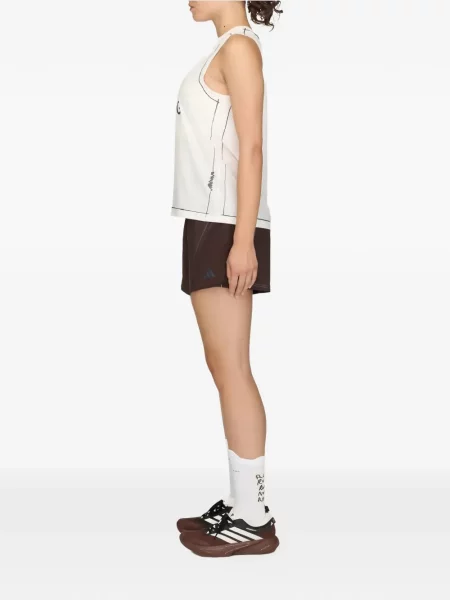 Top Adidas cu imagine alergare maro