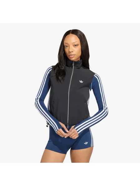 Толстовка Adidas Originals без рукавів для бігу чорна