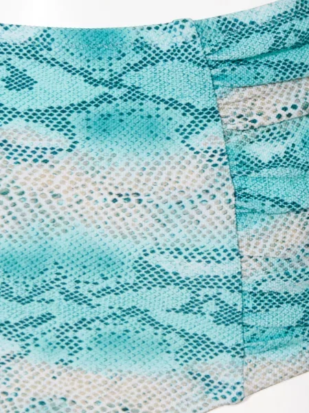 Lidea Bikiny S Vysokým Pasem Arctic Serpent tyrkysová černá bílá