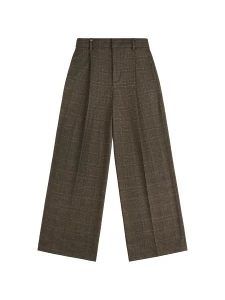 Pantaloni Fay în carouri verde