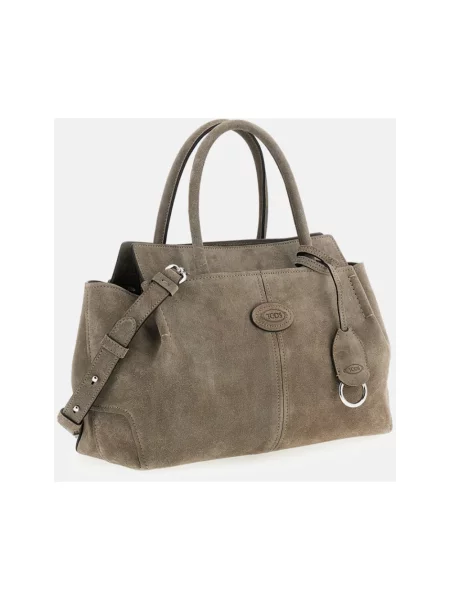 Shopperka Tod's zamszowa szara