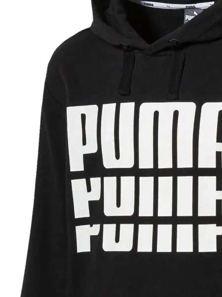 Hanorac cu glugă Puma cu imagine negru