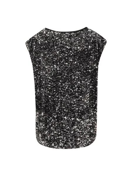 Top Junya Watanabe z cekinami czarny