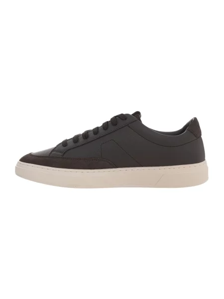 Sneakersy Boss zamszowe brązowe