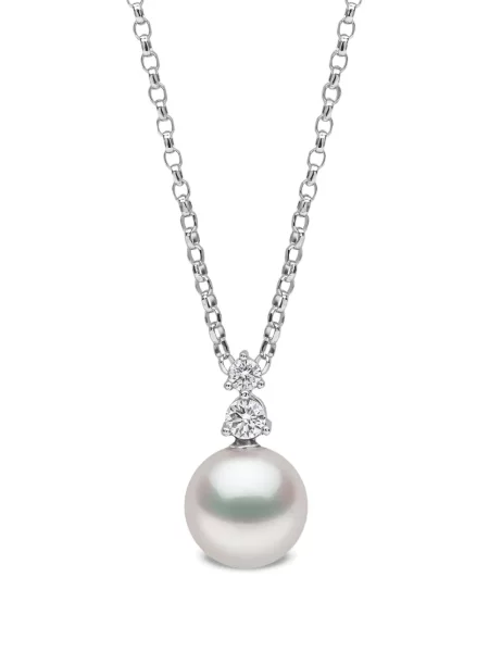 Бяло злато диамант висулка Yoko London бяло