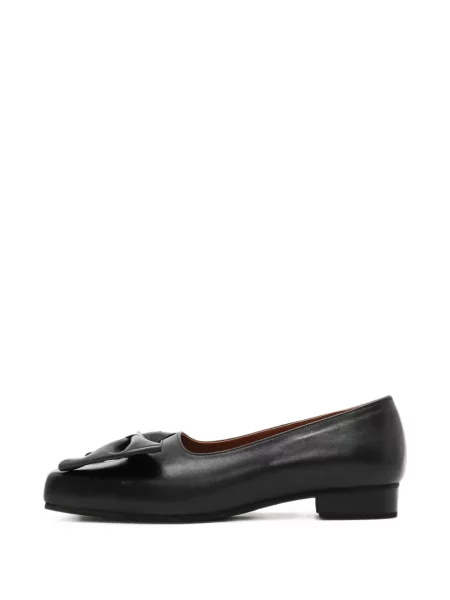 Pantofi cu toc Finoacinque cu funde fără toc negru