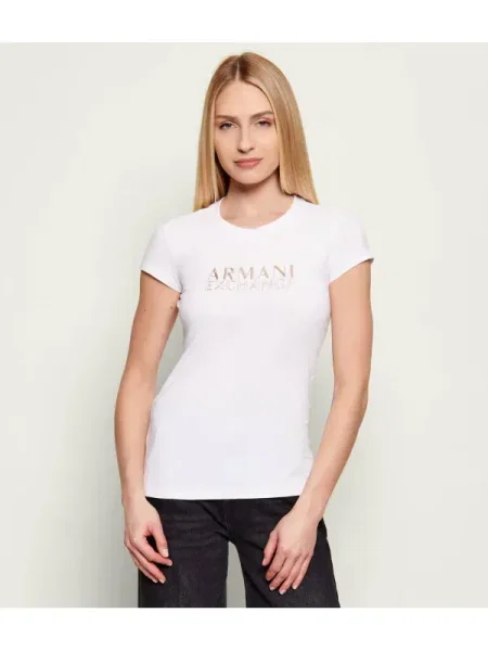 Armani Exchange Tricou | Slim Fit alb
