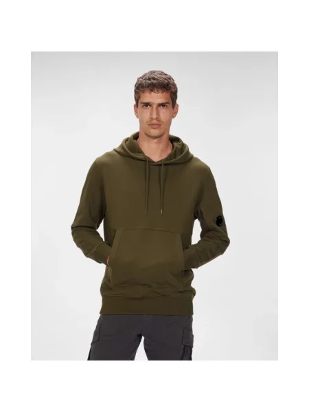 Bluza z kapturem C.p. Company polarowa z kapturem zielona