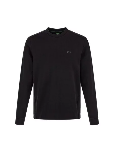 Sweter Hugo Boss klasyczny z dekoltem w kształcie litery U czarny