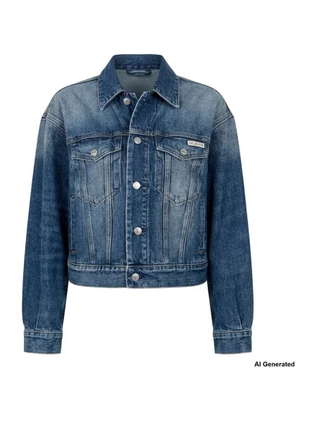 Calvin Klein Jeans džínsová bunda dámska modrá