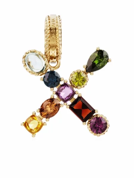Pandantiv Dolce & Gabbana Rainbow cu strasuri galben