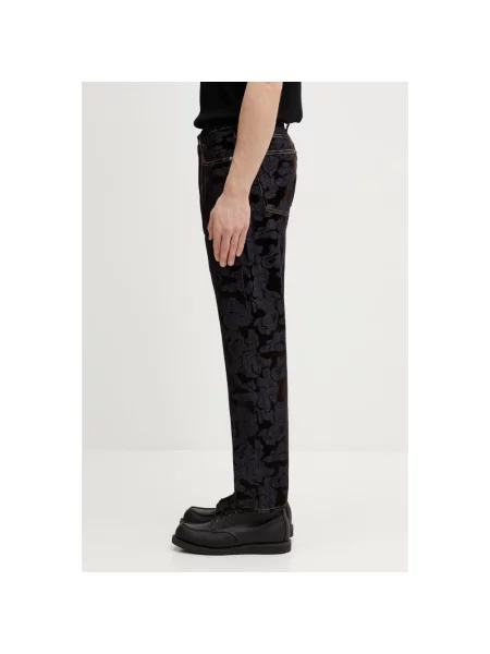 A Bathing Ape jeansy Camo Flocked niebieskie
