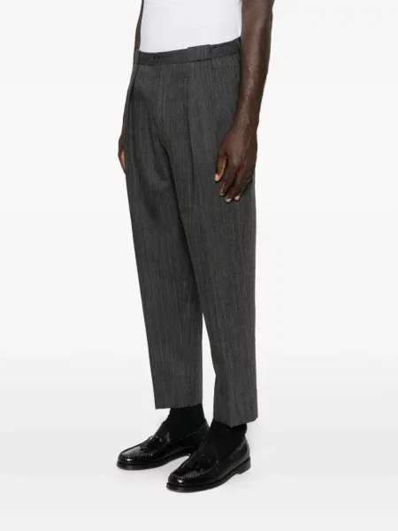 Pantaloni Briglia 1949 cu model herringbone gri